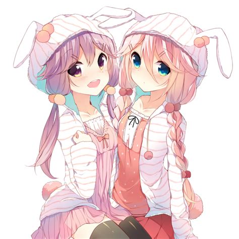 yuzuki yukari and ia anime best friends anime sisters anime