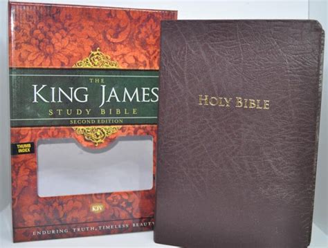 Kjv Study Bible Second Edition Bonded Leather Burgundy Indexed
