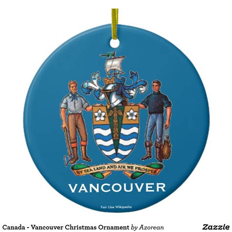 For the snowflakes, you'll find them hanging around as decorations on lampposts. Canada - Vancouver Christmas Ornament | Zazzle.com ...