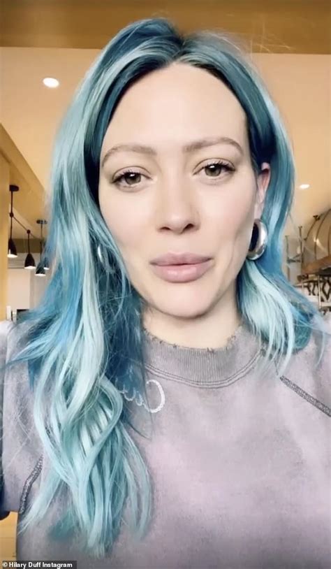 Hilary Duff Shows Off New Electric Blue Hair And Details Ways To