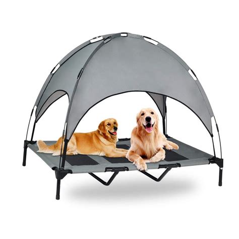 Tucker Murphy Pet™ Outdoor Dog Bed With Canopy Elevated Dog Bed With