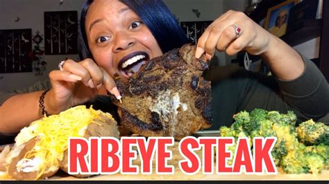 RIBEYE STEAK MUKBANG EATING SHOW CUTETEEEATS YouTube