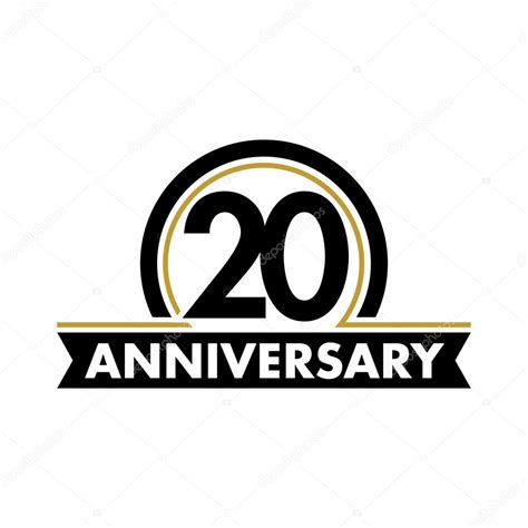 On the one hand, we have the modern gift of platinum. Anniversary vector unusual label. Twentieth anniversary ...