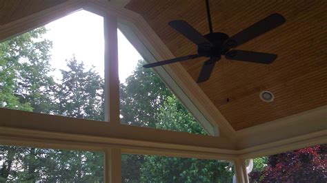 Seeking peace of mind knowing that your home is secure from electrical failure with backup home generators, home surge protection or electrical panel upgrades? Screen Porch in Raleigh | Ceiling fan, Screened porch, Decor