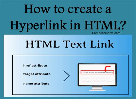 How To Create A Hyperlink In Html