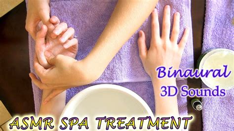 Binaural Asmr Spa Treatment And Hand Massage Skincare Products Softly