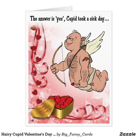 Hairy Cupid Valentine S Day Card Zazzle Valentines Day Cards Diy Valentines Cards