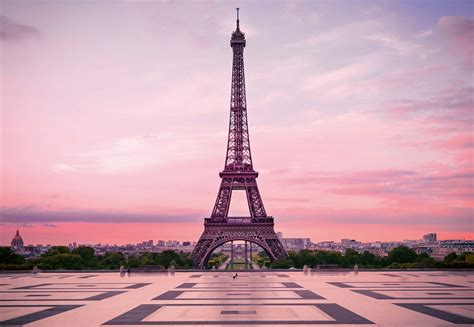 Paris Eiffel Tower At Sunset Wallpaper Wall Mural Australia