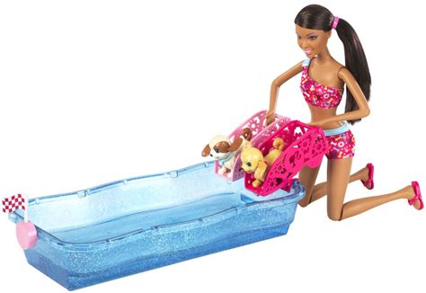 Swim Race Pups Black Barbie Doll X Barbie Hund Barbie