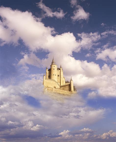 Castle In Clouds Low Angle View Photograph By Images Etc Ltd