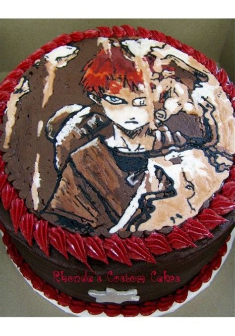 Gaara Anime Birthday Cake