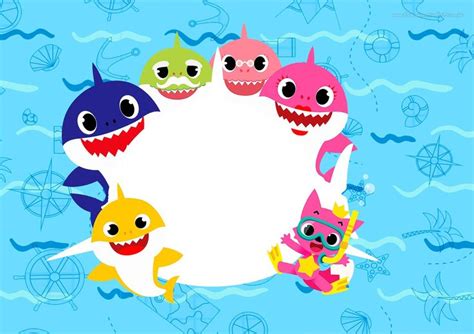 Sing, dance and color wonderful images baby shark, pinkfong and other popular characters from music videos on youtube channel. Baby Shark Free Printable Invitations. - Oh My Baby! | Baby party themes, Shark theme birthday ...