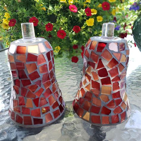 Add some flair to your decor with a decorative candle holder! Mosaic Tall Votive Cups Lot 2 Pair Vintage Home Interiors ...