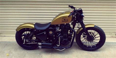 Better than any royalty free or stock photos. Modified Royal Enfield Classic Dons A Harley Davidson Iron ...