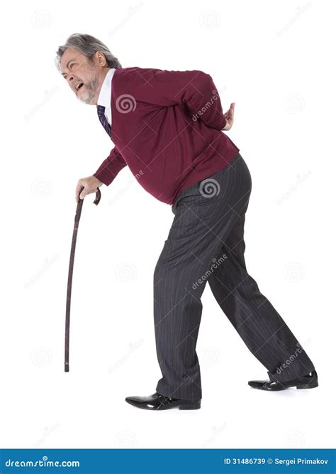Old Man With A Cane Royalty Free Stock Images Image 31486739