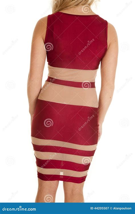 Close Up Back See Through Red Dress Stock Image Image Of Beauty Business 44205507