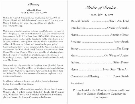 Lds Funeral Program Template Free Latter Example Template