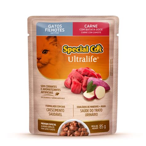 Sachê Special Cat Para Gatos Filhotes Carne 85g