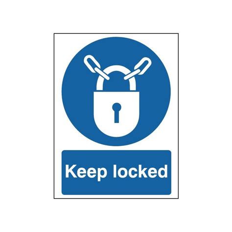 Keep Locked Symbol Signs Keep Locked Symbol Signage