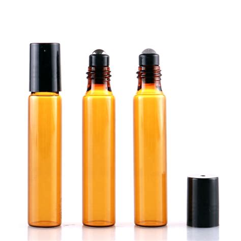 Refilled Empty 10ml Empty Perfume Roll On Glass Roller Ball Massage Oil Bottles High Quality