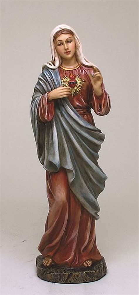 Immaculate Heart Of Mary Statue 3 12 X 3 14 X 11 Style 9221 Fc Ziegler Company