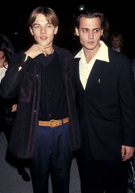 Rare Photographs Of Leonardo Dicaprio Johnny Depp And Brad Pitt All Together In The Early 1990s
