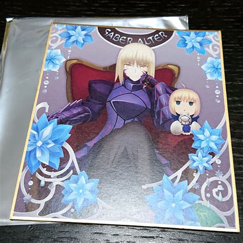 【新品】劇場版 Fatestay Night Heavens Feel マルイ 期間限定ショップ ミニ色紙 セイバー オルタ