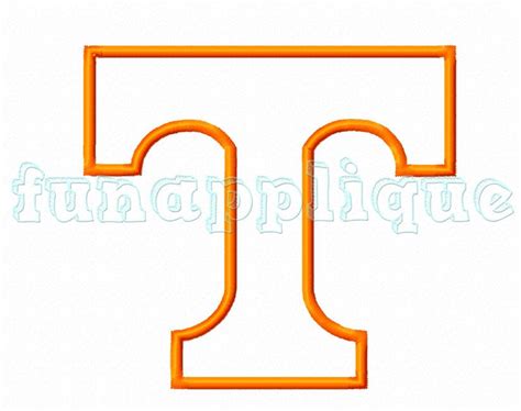 Tennessee Logo Applique Design For Machine Embroidery Instant Download