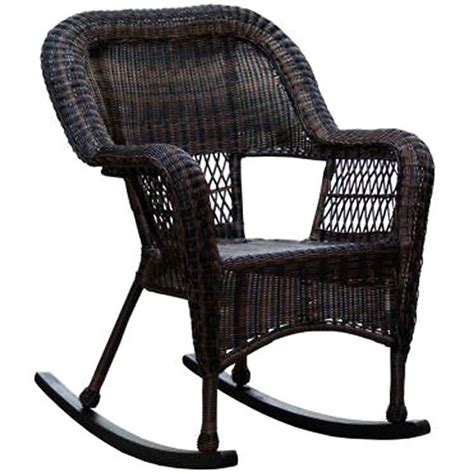 Giantex set of 2 patio chairs, outdoor folding lawn chairs for beach, backyard, deck, patio dining chairs, sling chairs with armrest and metal frame, folding camping chairs (brown). Dark Brown Wicker Outdoor Patio Rocking Chair | At Home