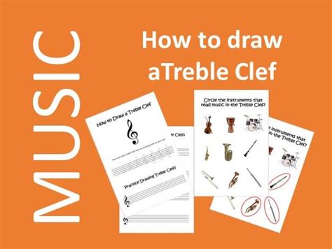 Clef follow each step below to learn how to draw a treble clef, praw one small on ihe 3rd, and isi lines of {he siaff. How to draw a Treble Clef - Music Distance Learning ...