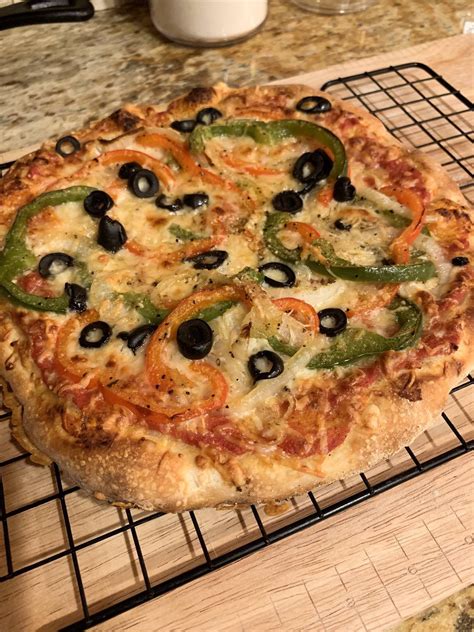 Homemade Veggie Pizza In Cast Iron Food