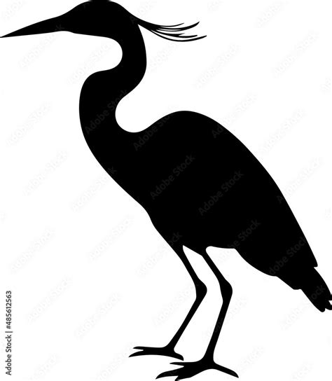 Great Blue Heron Silhouettes Great Blue Heron Svg Eps Png Stock Vector