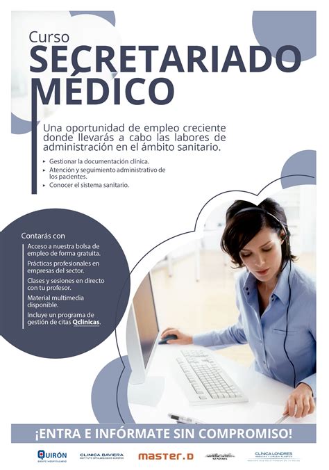 Curso De Secretariado Médico Con Prácticas En Centros De Salud Y