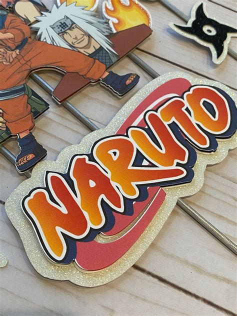 Naruto 7 Piece Personalized Cake Topper Gamer Cake Topper Etsy