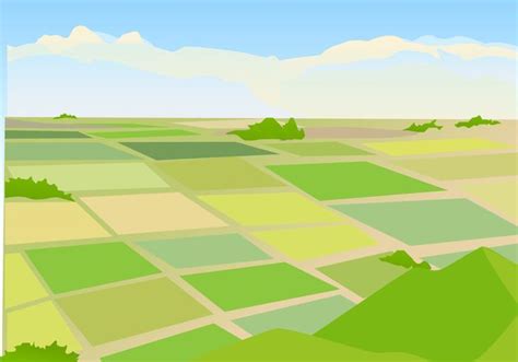 Vector Illustration Of Rice Field Landscape 130275 Vector Art At Vecteezy