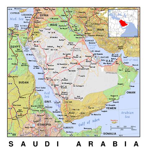 Detallado Mapa Pol Tico De Arabia Saudita Con Relieve Arabia Saudita Asia Mapas Del Mundo