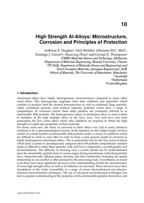 PDF High Strength Al Alloys Microstructure Corrosion And Cdn Intechopen Com Pdfs
