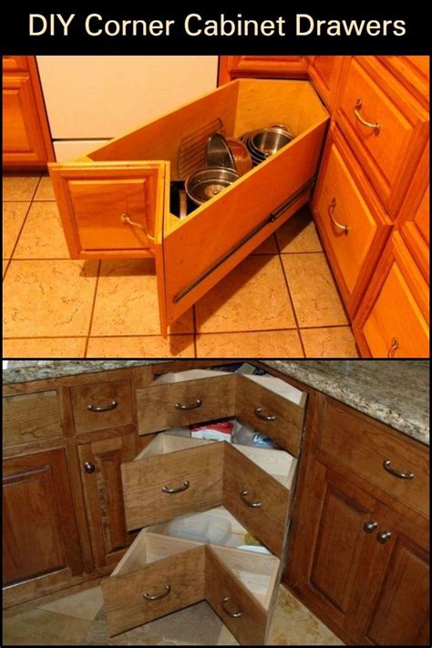 Kitchen corner drawers are the way to go, better than the alternatives like lazy susan's and other old fashion approaches. DIY Corner Cabinet Drawers | The Owner-Builder Network ...