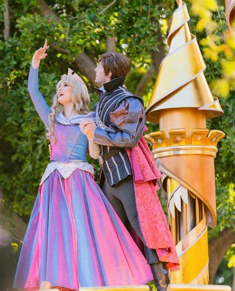 Princess Aurora And Prince Philip In Magic Happens Parade At Disneyland