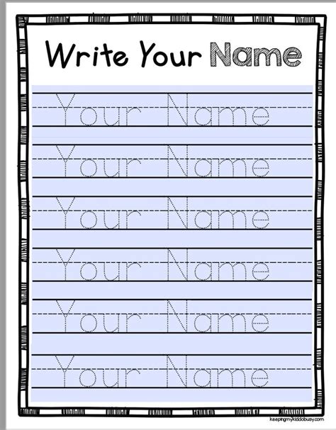 Preschool Name Writing Activities Name Writing Practice Writing