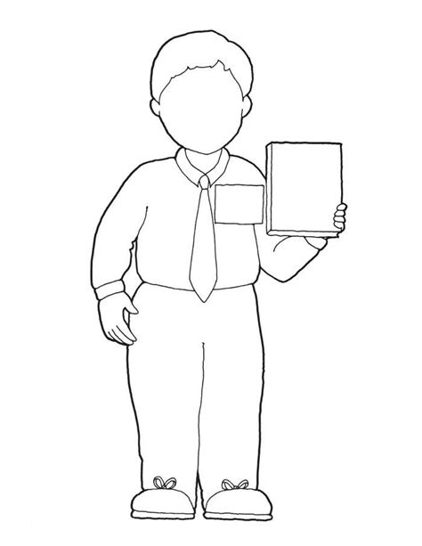 Missionary clipart coloring page lds, Missionary coloring page lds