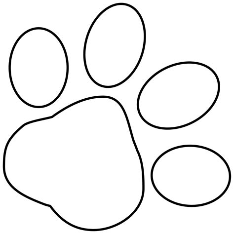 Paw Prints Rubber Stamp Dog Paw Print Outline Free Tr