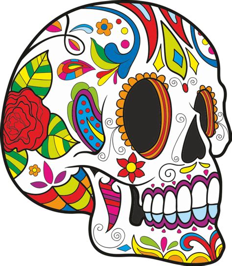 Rb Dia De Los Muertos Byoc - Day Of The Dead Skull Profile Clipart png image