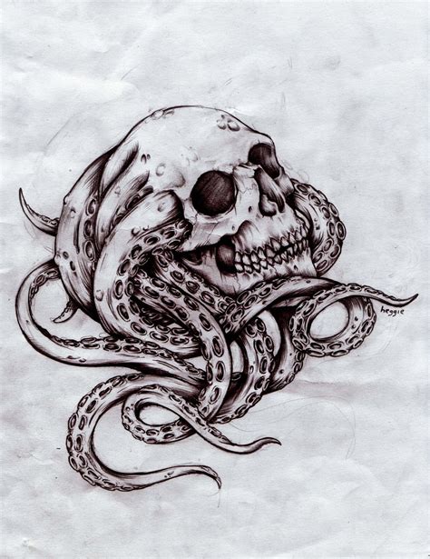 Skull Octopus Design 2011 Mr Heggie Tattoos Skull Tattoo Design