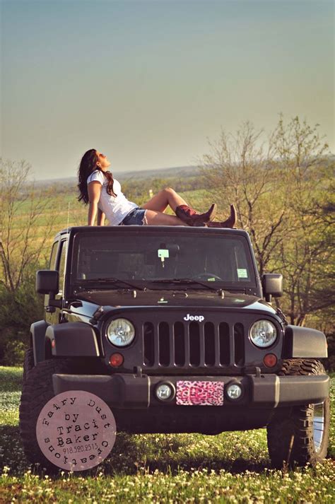 Senior Girl Pose On A Jeep Senior Portraits Pinterest