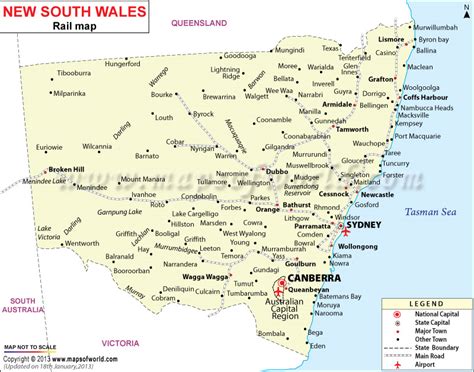 New South Wales Rail Map