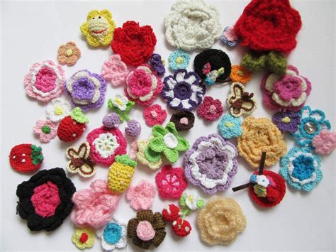Crochet Flower Brooch Free Patterns