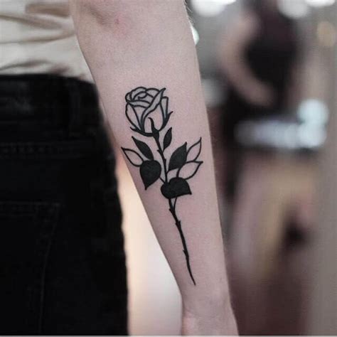 40 Most Beautiful Black Rose Tattoo Images Kulturaupice