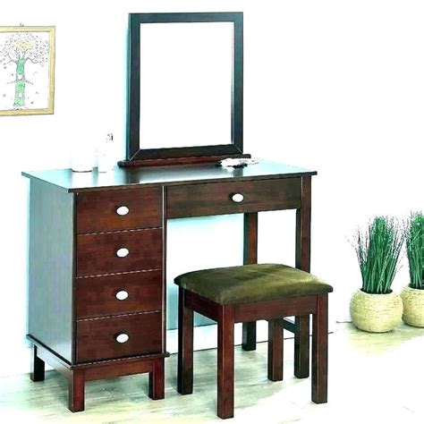 Modern wooden white bedroom vanity sets makeup table with stool and led bulbs fold mirror. Bedroom Vanity Ideas Desk Lighted Makeup Black Ikea ...
