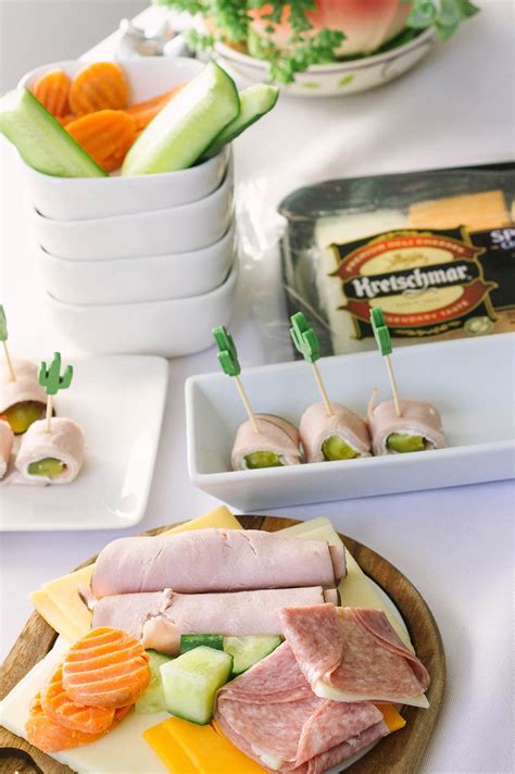 Learn more about our fresh to order party platters, dips and spreads. Easy Deli Meat Snacks | A Magical Mess